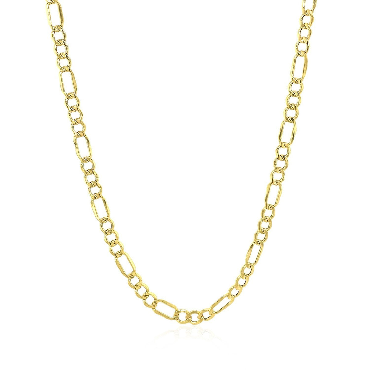 3.5mm 14k Yellow Gold Lite Figaro Chain - LinkagejewelrydesignLinkagejewelrydesign