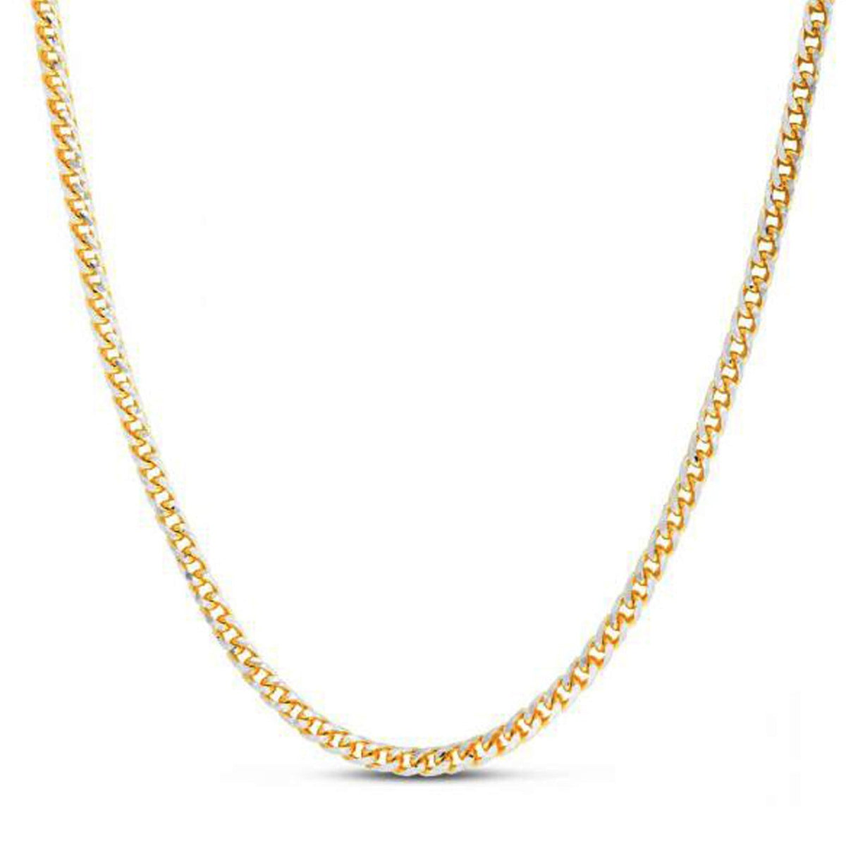 4.0mm 14k Yellow Gold Round Pave Franco Chain - LinkagejewelrydesignLinkagejewelrydesign