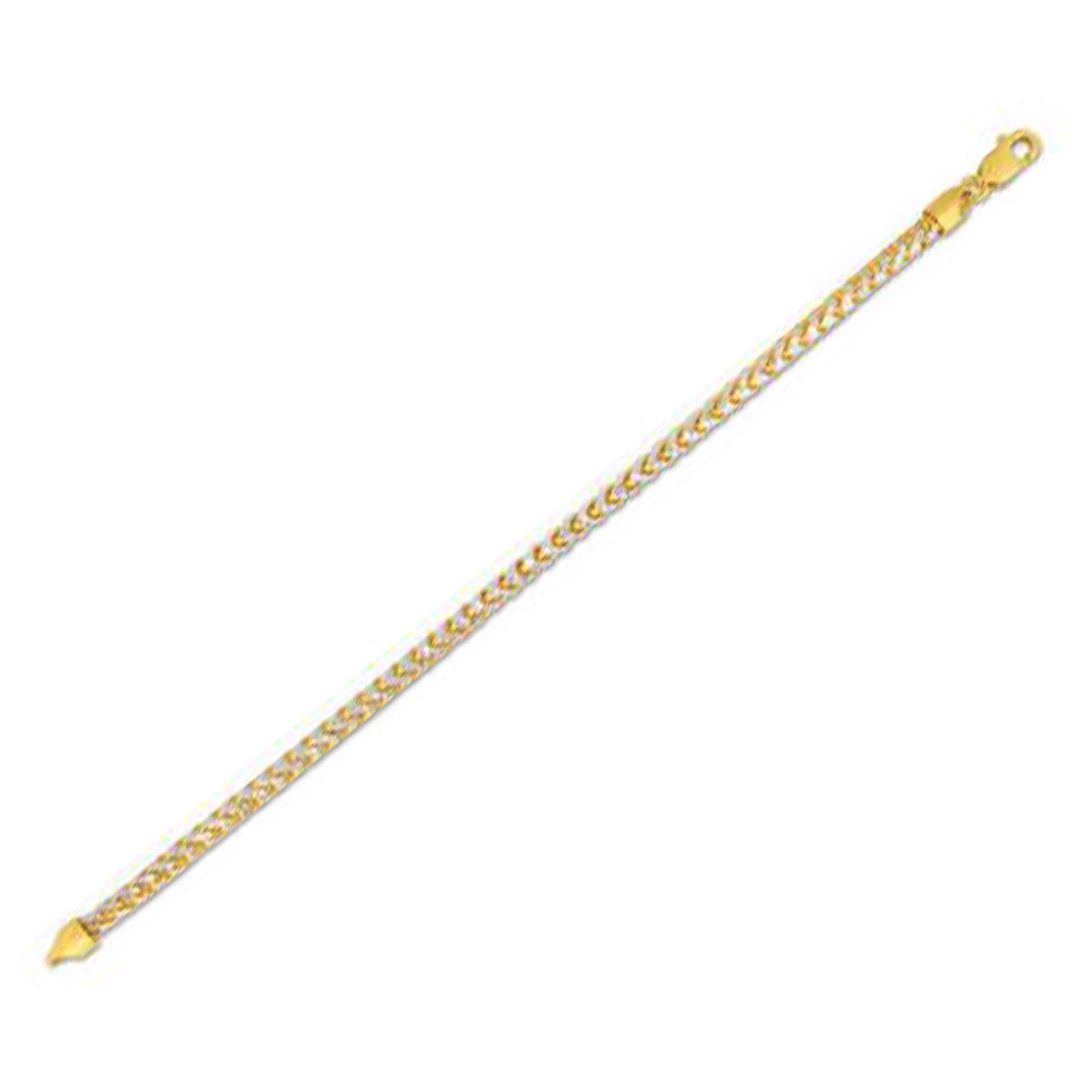 4.0mm 14k Yellow Gold Round Pave Franco Chain - LinkagejewelrydesignLinkagejewelrydesign