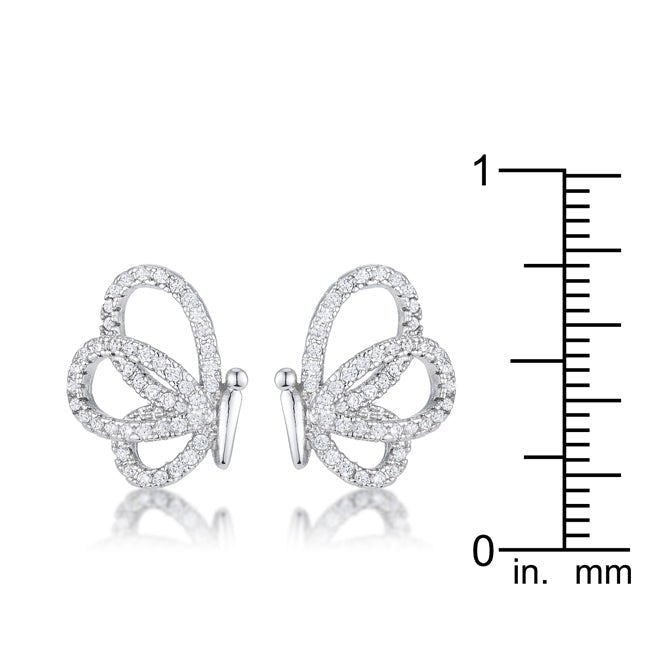 .45 Ct CZ Butterfly Stud Earrings - LinkagejewelrydesignLinkagejewelrydesign