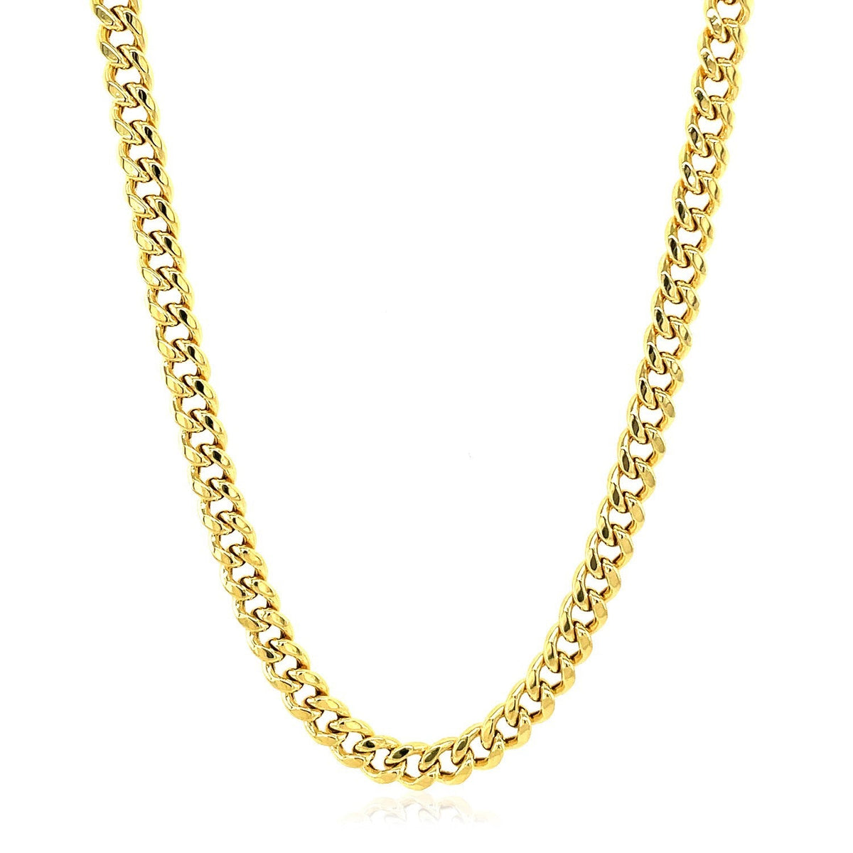4.5mm 10k Yellow Gold Semi Solid Miami Cuban Chain - LinkagejewelrydesignLinkagejewelrydesign