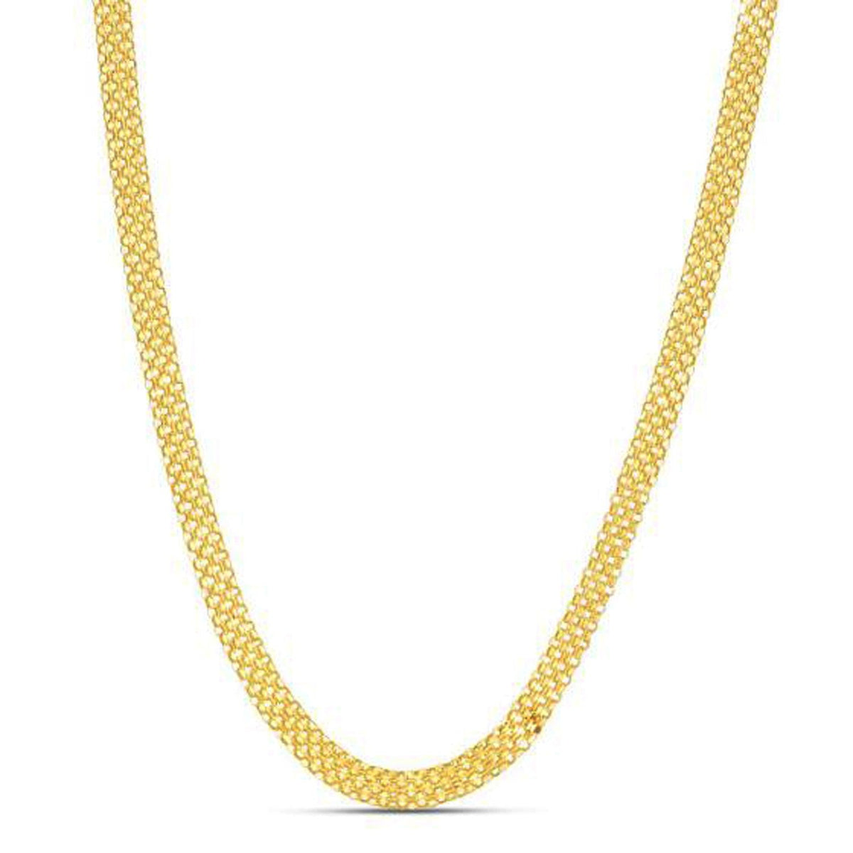 4.7mm 14k Yellow Gold Bismark Chain - LinkagejewelrydesignLinkagejewelrydesign