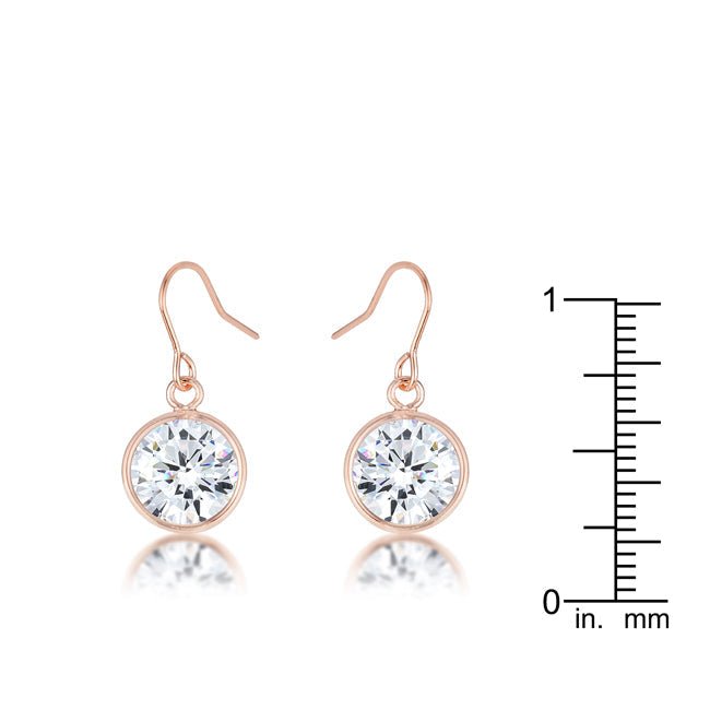 5.5 Ct Rose Gold CZ Drop Earrings - LinkagejewelrydesignLinkagejewelrydesign