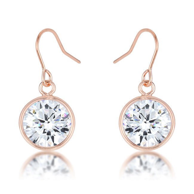 5.5 Ct Rose Gold CZ Drop Earrings - LinkagejewelrydesignLinkagejewelrydesign