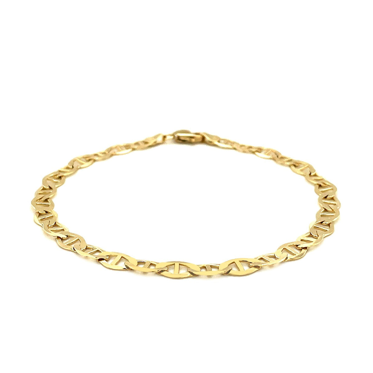 5.5mm 14k Yellow Gold Mariner Link Bracelet - LinkagejewelrydesignLinkagejewelrydesign