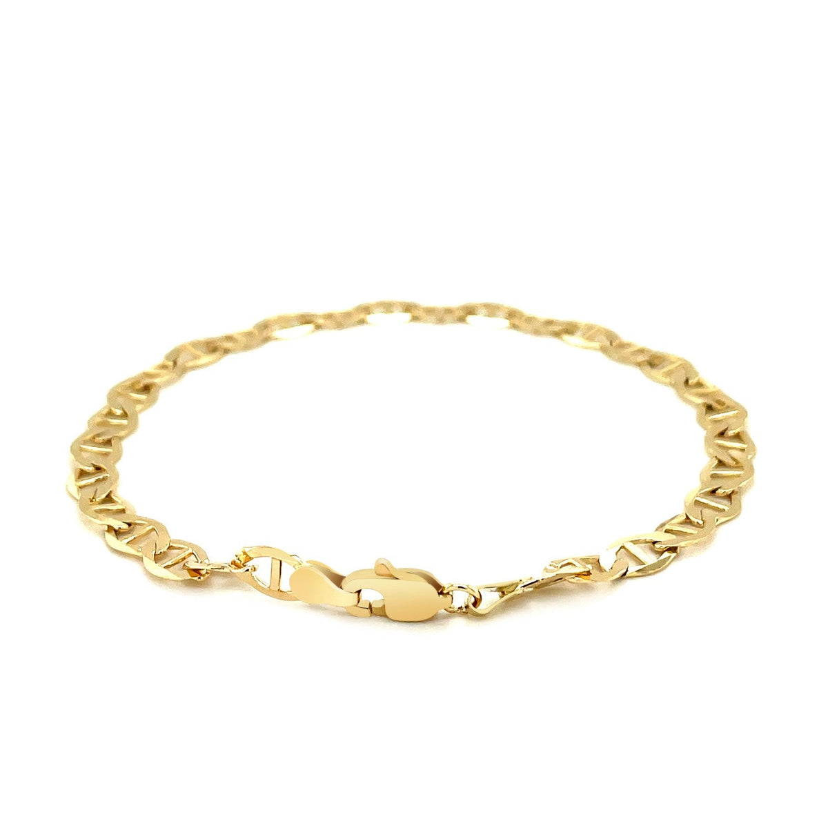 5.5mm 14k Yellow Gold Mariner Link Bracelet - LinkagejewelrydesignLinkagejewelrydesign