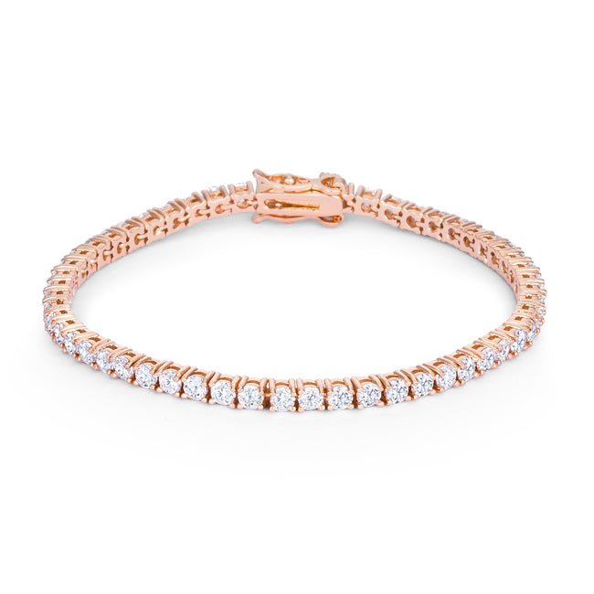 5.75ct Rose Goldtone Cubic Zirconia Tennis Bracelet - LinkagejewelrydesignLinkagejewelrydesign