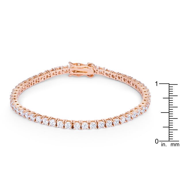 5.75ct Rose Goldtone Cubic Zirconia Tennis Bracelet - LinkagejewelrydesignLinkagejewelrydesign