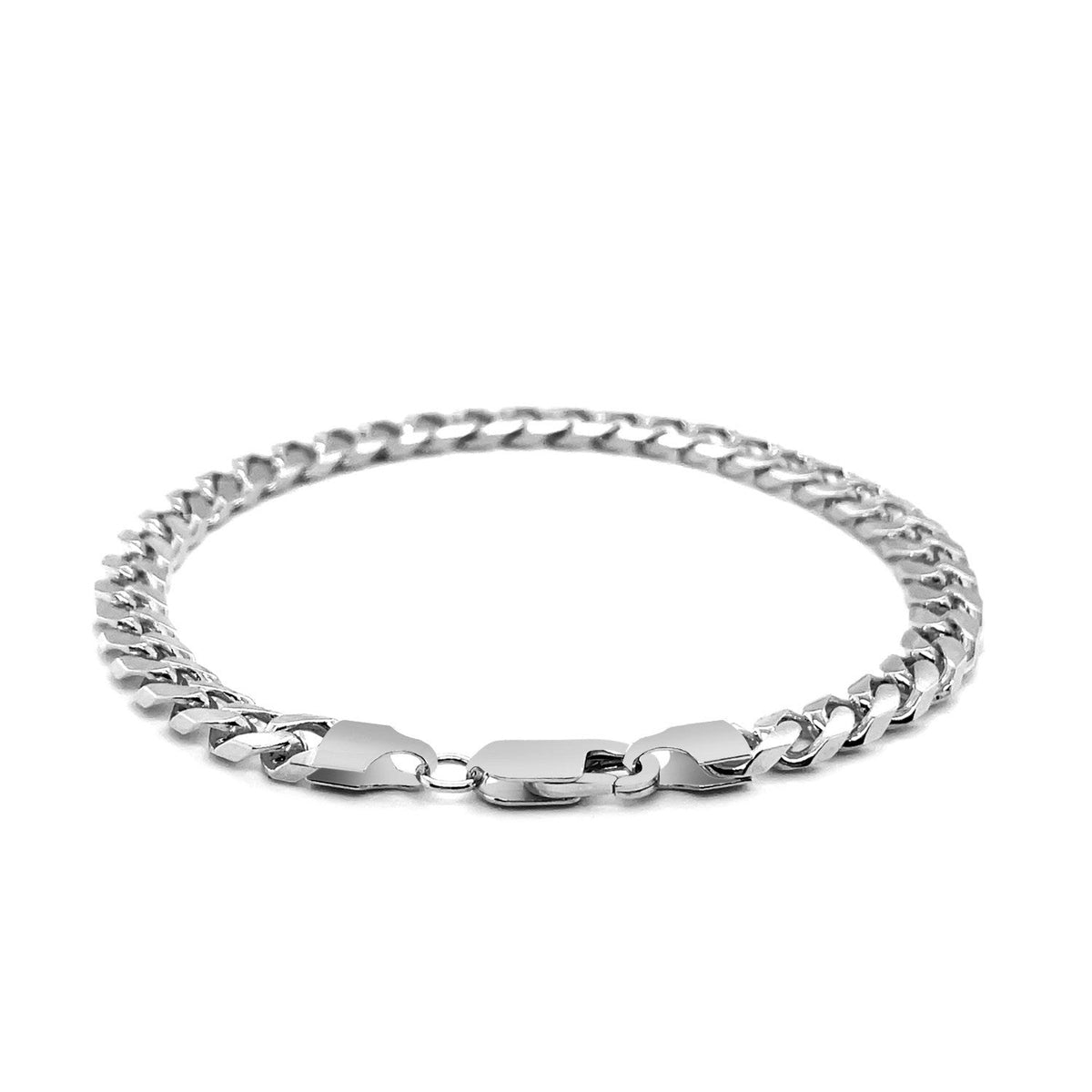 5.8mm 14k White Gold Solid Miami Cuban Bracelet - LinkagejewelrydesignLinkagejewelrydesign