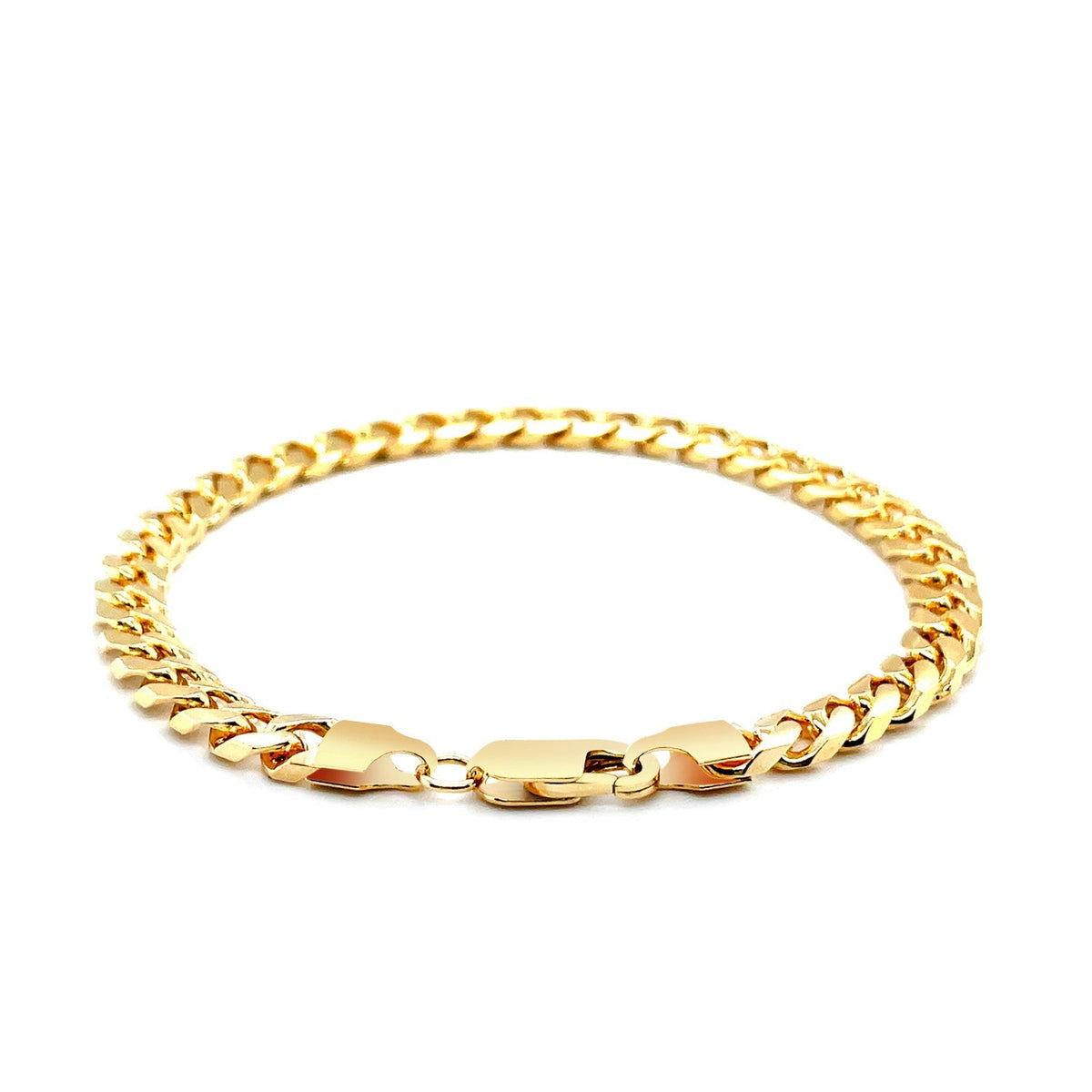 5.8mm 14k Yellow Gold Solid Miami Cuban Bracelet - LinkagejewelrydesignLinkagejewelrydesign