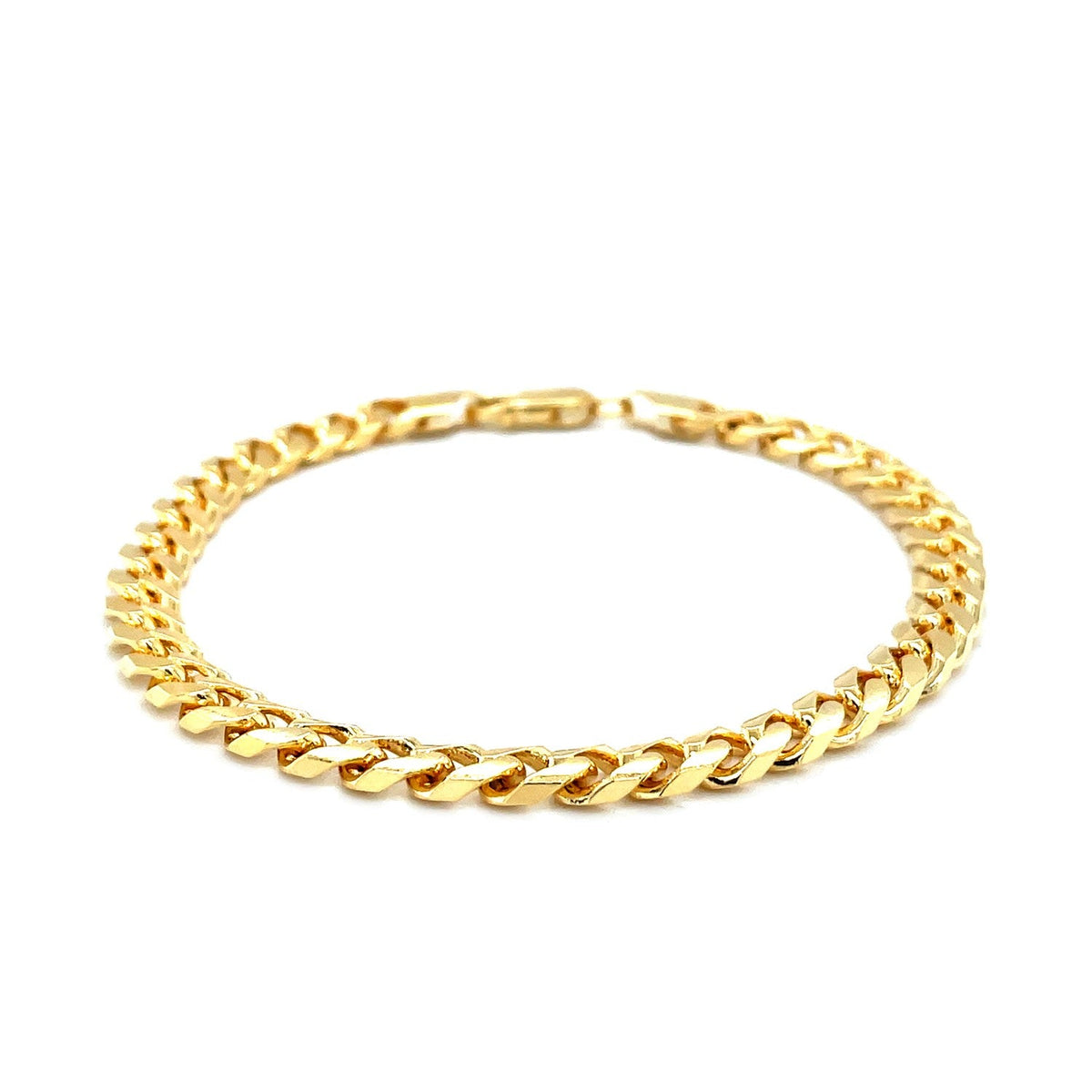 5.8mm 14k Yellow Gold Solid Miami Cuban Bracelet - LinkagejewelrydesignLinkagejewelrydesign