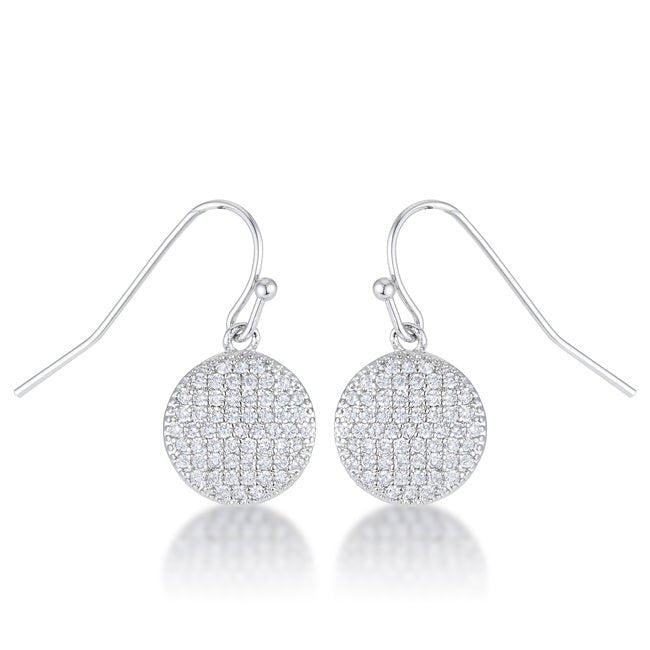 .6 Ct Elegant CZ Disk Earrings - LinkagejewelrydesignLinkagejewelrydesign