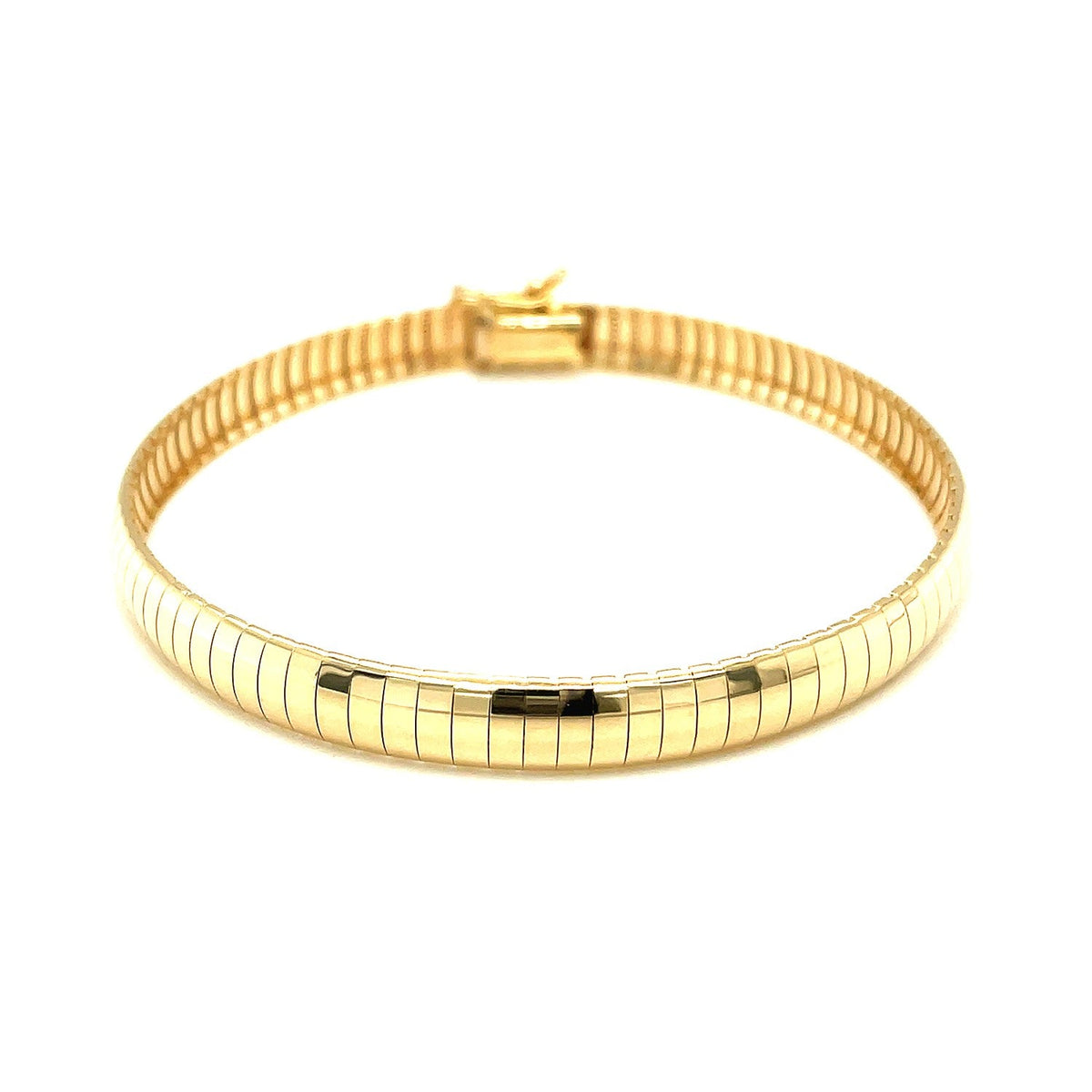 6.0 mm 14k Yellow Gold Classic Omega Bracelet - LinkagejewelrydesignLinkagejewelrydesign