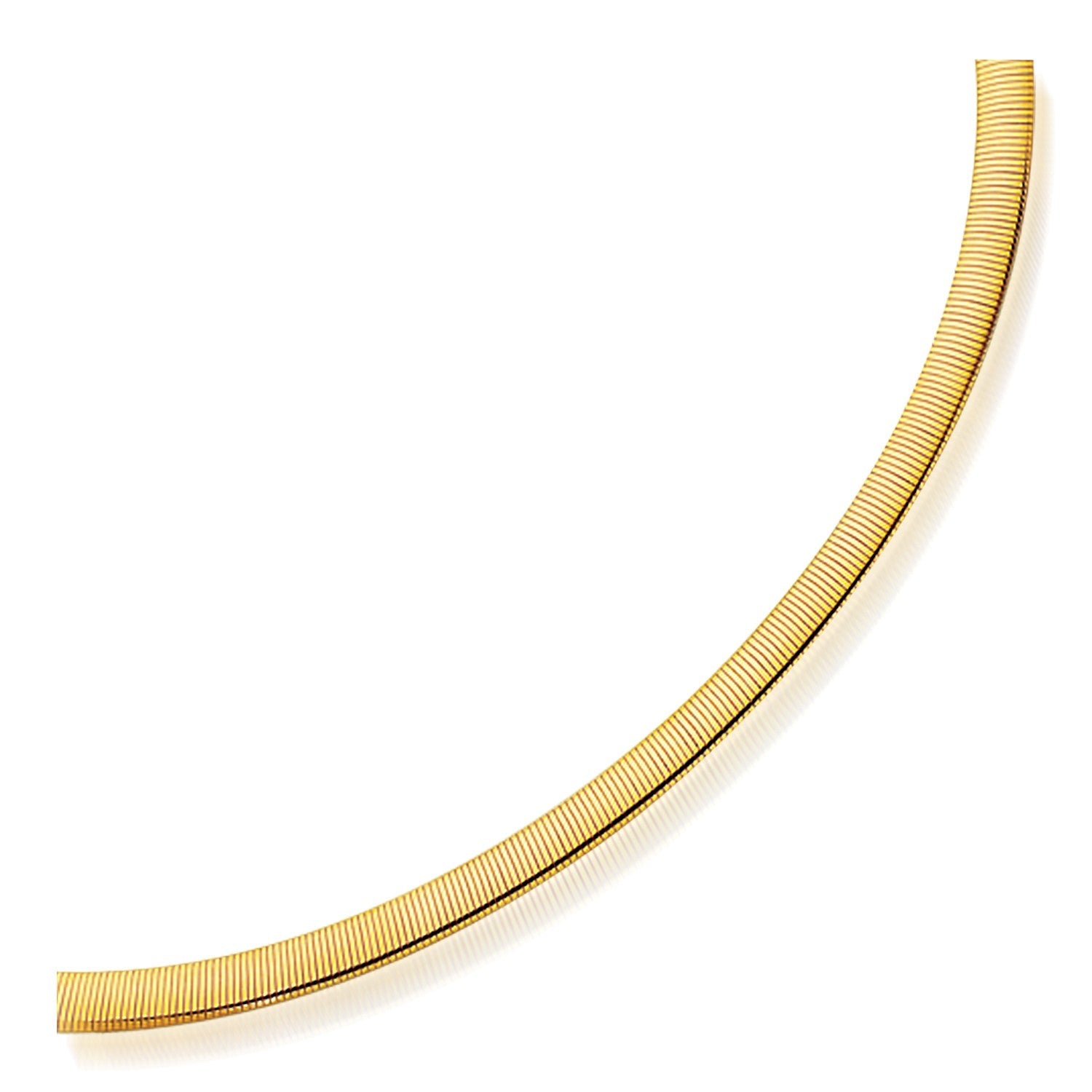 6.0mm 14k Two Tone Gold Reversible Omega Necklace - LinkagejewelrydesignLinkagejewelrydesign