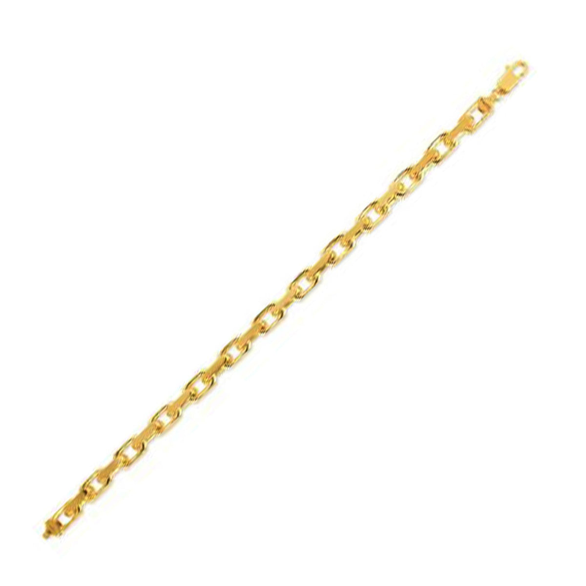 6.1mm 14k Yellow Gold French Cable Chain Bracelet - LinkagejewelrydesignLinkagejewelrydesign