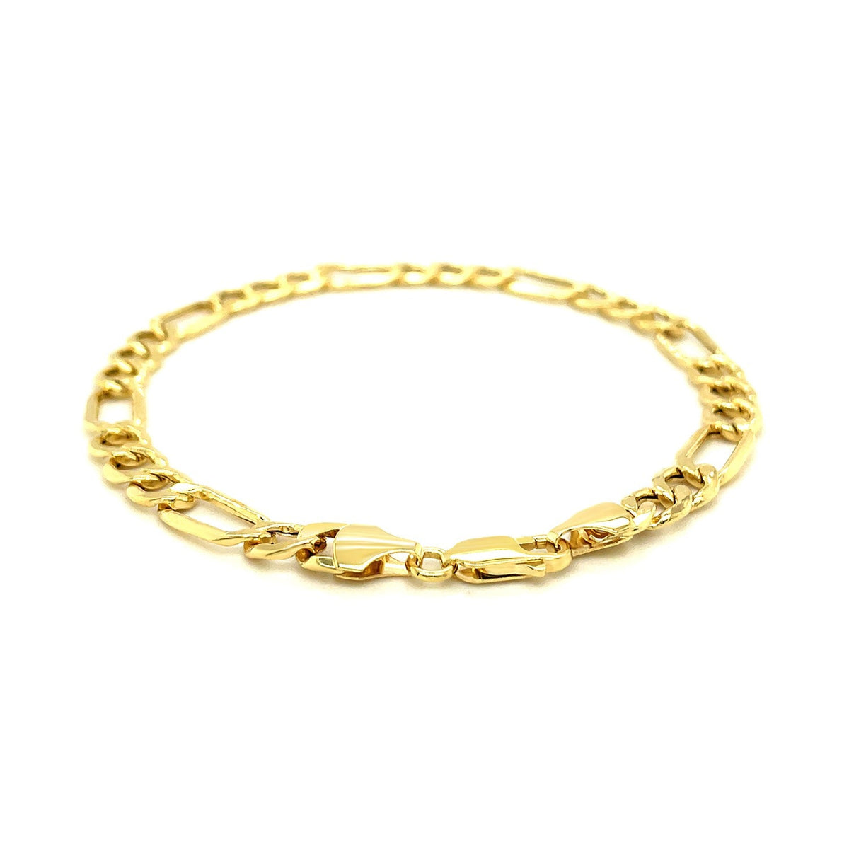 6.5mm 14k Yellow Gold Lite Figaro Bracelet - LinkagejewelrydesignLinkagejewelrydesign
