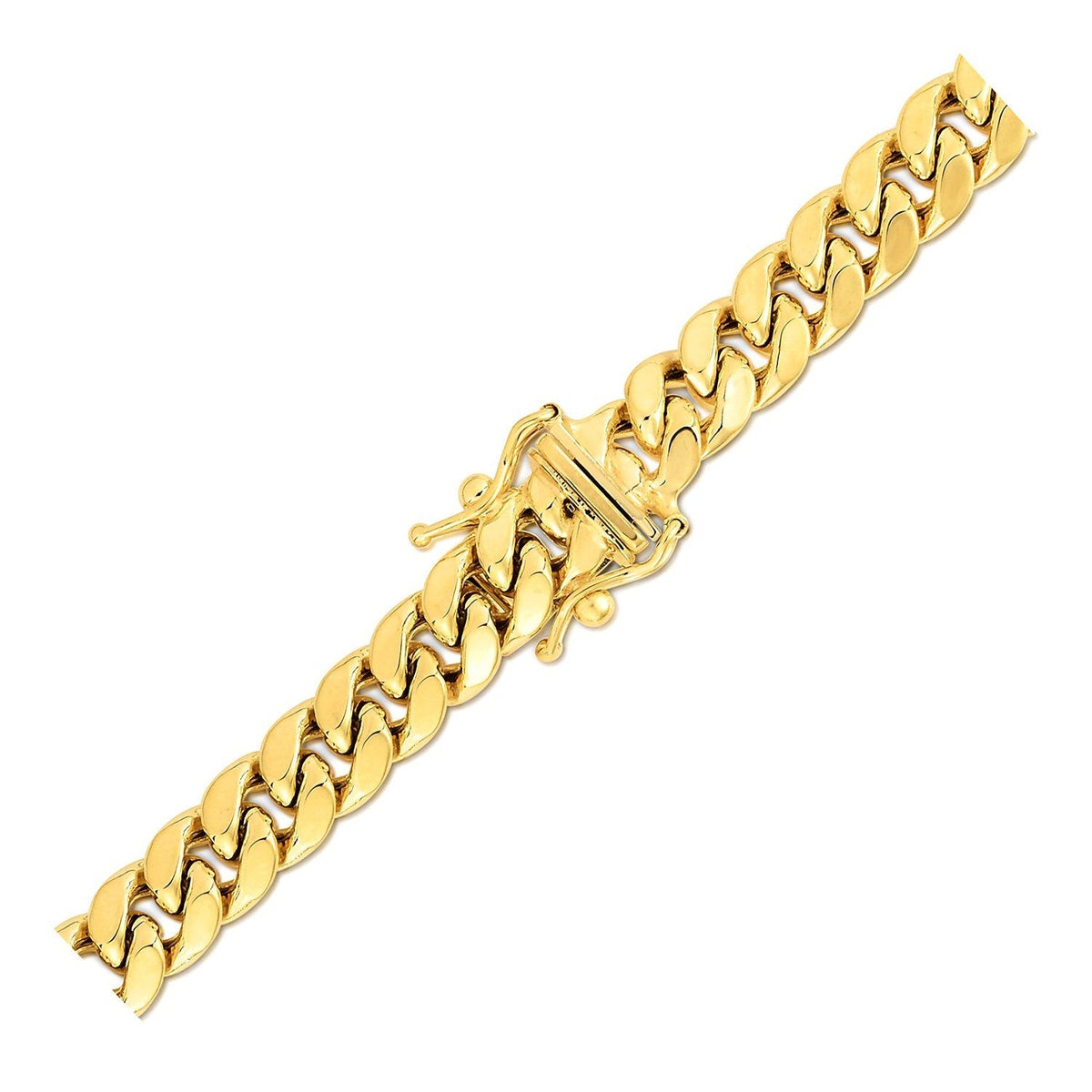 6.65mm 10k Yellow Gold Semi Solid Miami Cuban Chain - LinkagejewelrydesignLinkagejewelrydesign