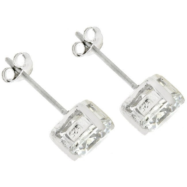 7mm Round Cut Stud Earrings - LinkagejewelrydesignLinkagejewelrydesign