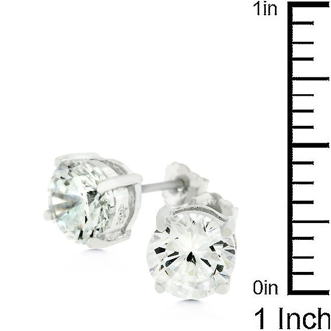 7mm Round Cut Stud Earrings - LinkagejewelrydesignLinkagejewelrydesign