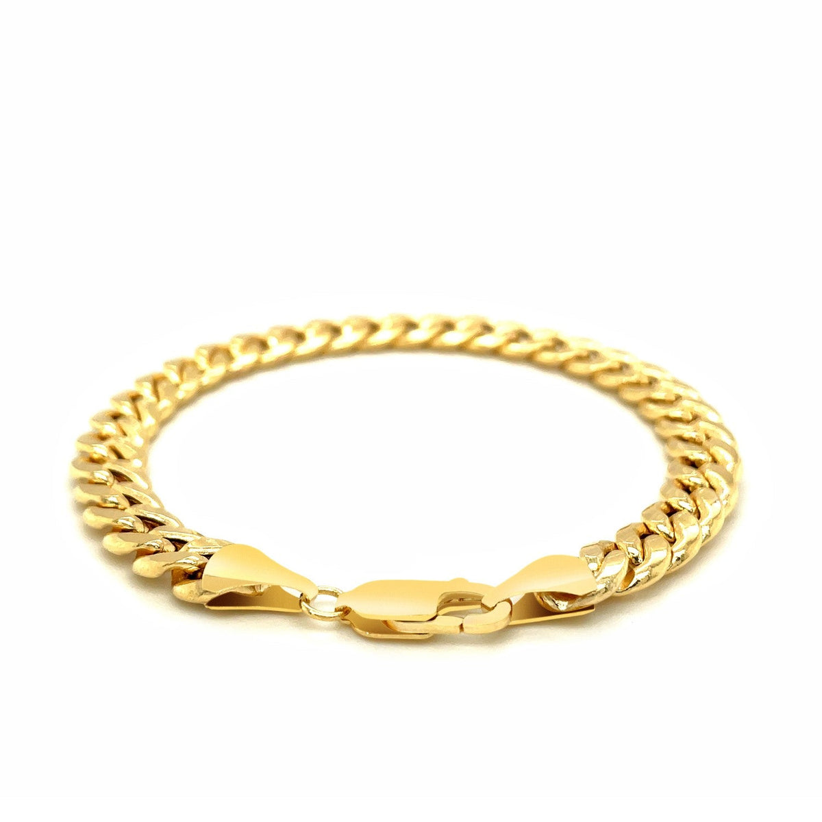 8.0mm 10k Yellow Gold Light Miami Cuban Bracelet - LinkagejewelrydesignLinkagejewelrydesign