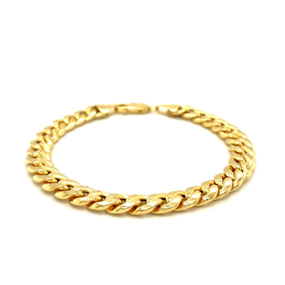 8.0mm 10k Yellow Gold Light Miami Cuban Bracelet - LinkagejewelrydesignLinkagejewelrydesign