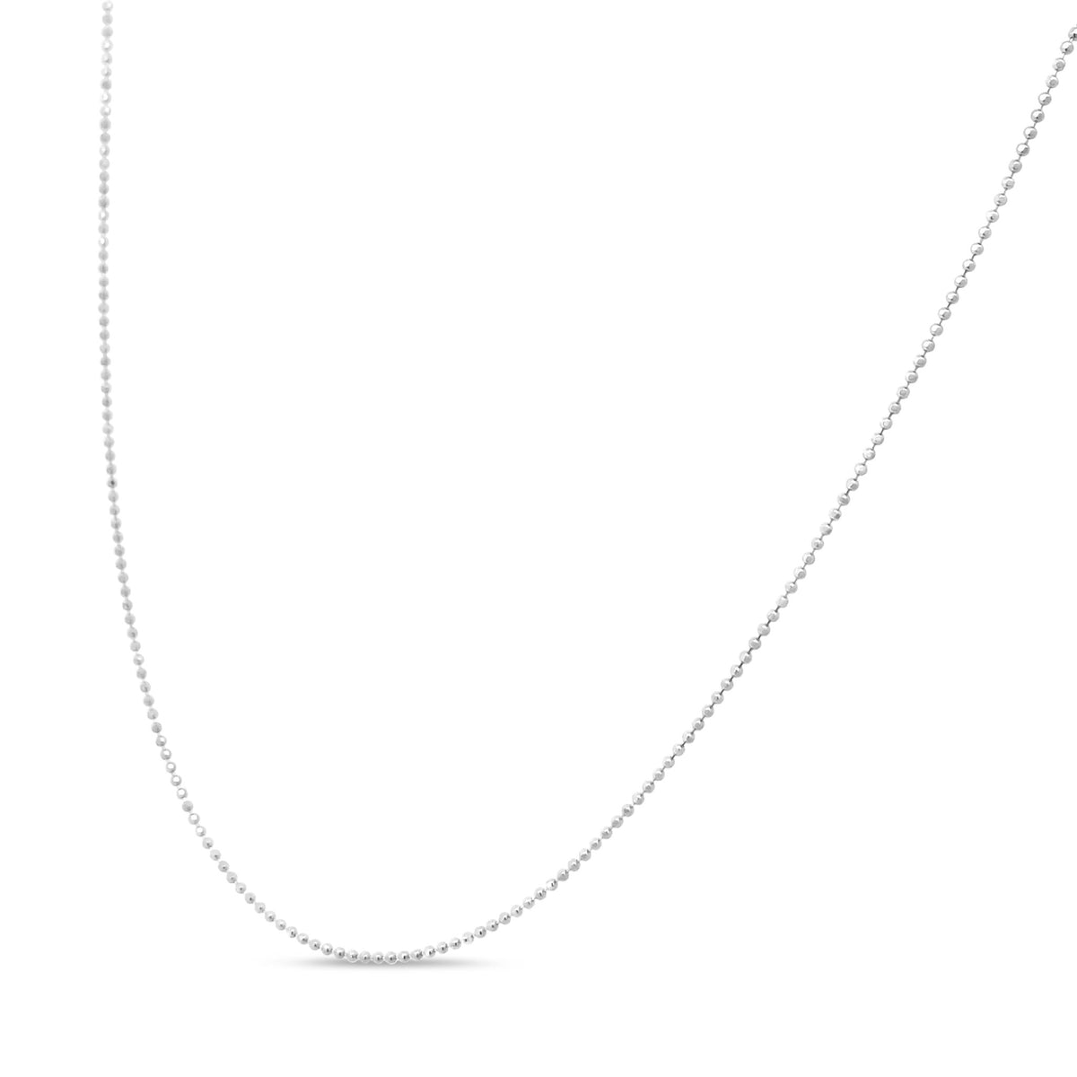 .925 Sterling Silver 0.7mm Slim and Dainty Unisex 18&quot; Inch Ball Bead Chain Necklace - LinkagejewelrydesignLinkagejewelrydesign