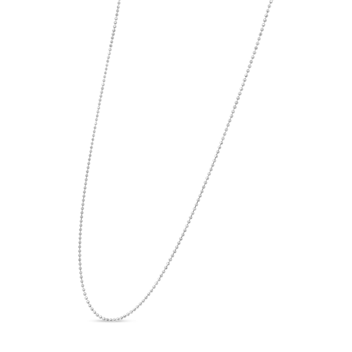 .925 Sterling Silver 0.7mm Slim and Dainty Unisex 18&quot; Inch Ball Bead Chain Necklace - LinkagejewelrydesignLinkagejewelrydesign