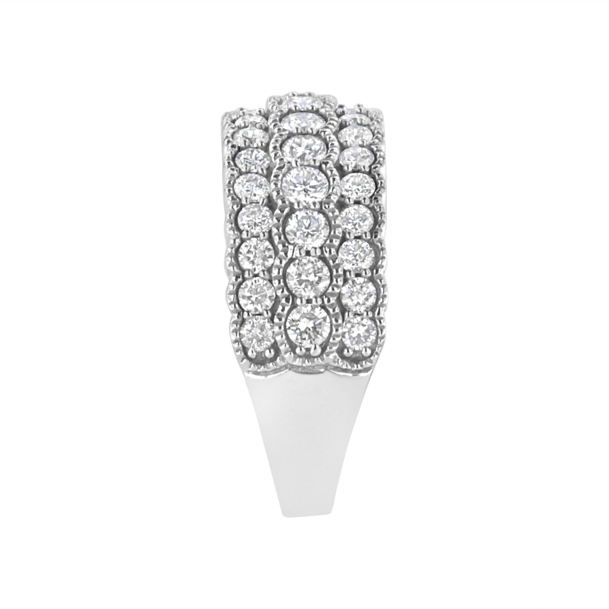 .925 Sterling Silver 1 3/8 cttw Lab Grown Diamond Anniversary Band Ring (F-G Color,VS2-SI1 Clarity) - Size 7 - LinkagejewelrydesignLinkagejewelrydesign