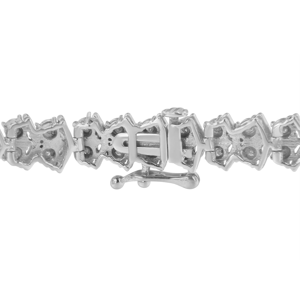 .925 Sterling Silver 1.0 cttw Diamond &quot;Arrow&quot; Shape Tennis Link Bracelet (I-J Color, I3 Clarity) -7.25&quot; - LinkagejewelrydesignLinkagejewelrydesign