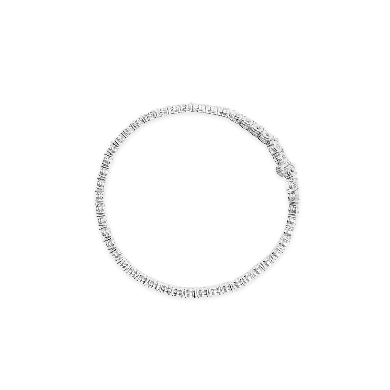 .925 Sterling Silver 1.0 Cttw Diamond Miracle Tennis Bracelet (I-J Color, I3 Clarity) - 7" - LinkagejewelrydesignLinkagejewelrydesign