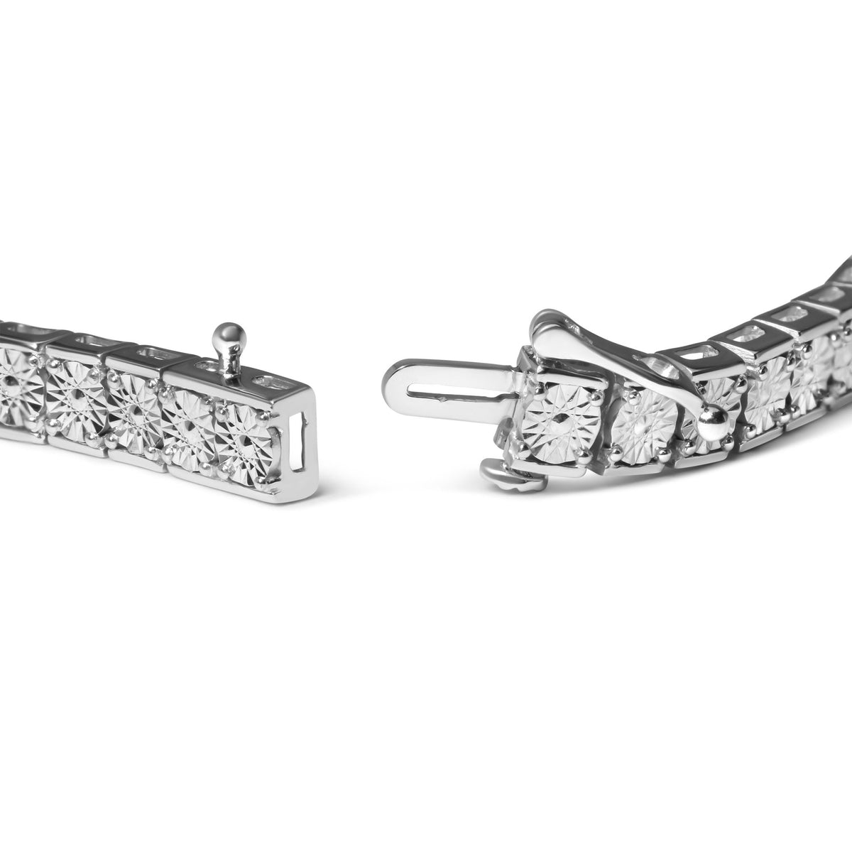 .925 Sterling Silver 1/10 Cttw Diamond 7.25&quot; Link Bracelet (I-J Color, I2-I3 Clarity) - LinkagejewelrydesignLinkagejewelrydesign