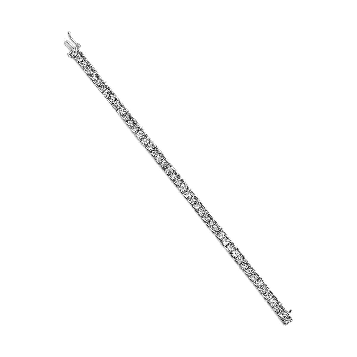 .925 Sterling Silver 1/10 Cttw Diamond 7.25&quot; Link Bracelet (I-J Color, I2-I3 Clarity) - LinkagejewelrydesignLinkagejewelrydesign