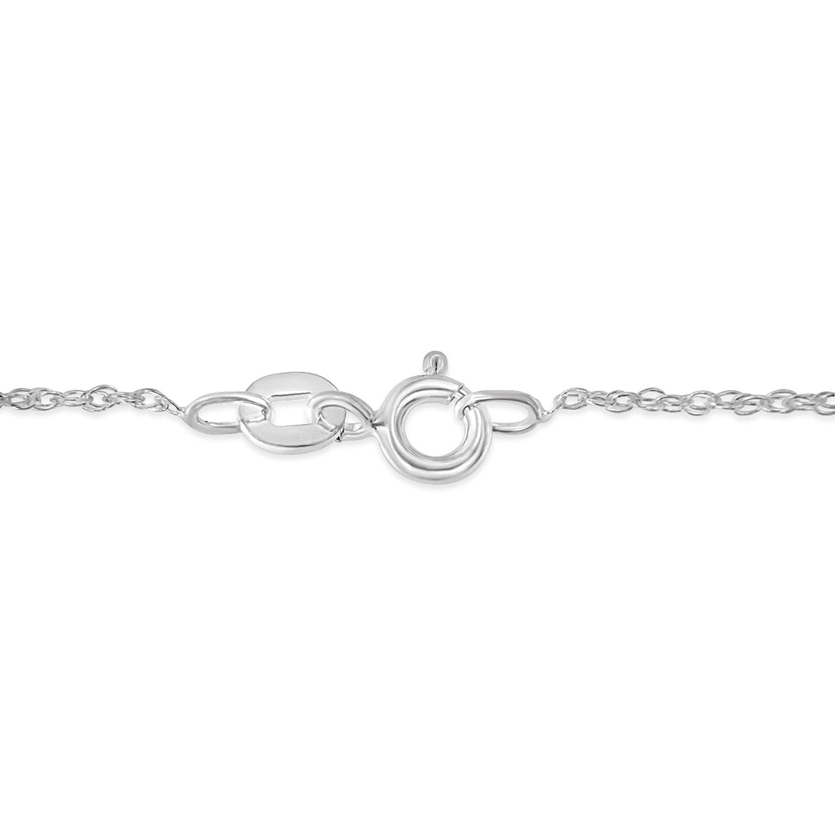 .925 Sterling Silver 1/10 Cttw Diamond Miracle-Set Open Heart 18&quot; Pendant Necklace (H-I Color, I2-I3 Clarity) - LinkagejewelrydesignLinkagejewelrydesign