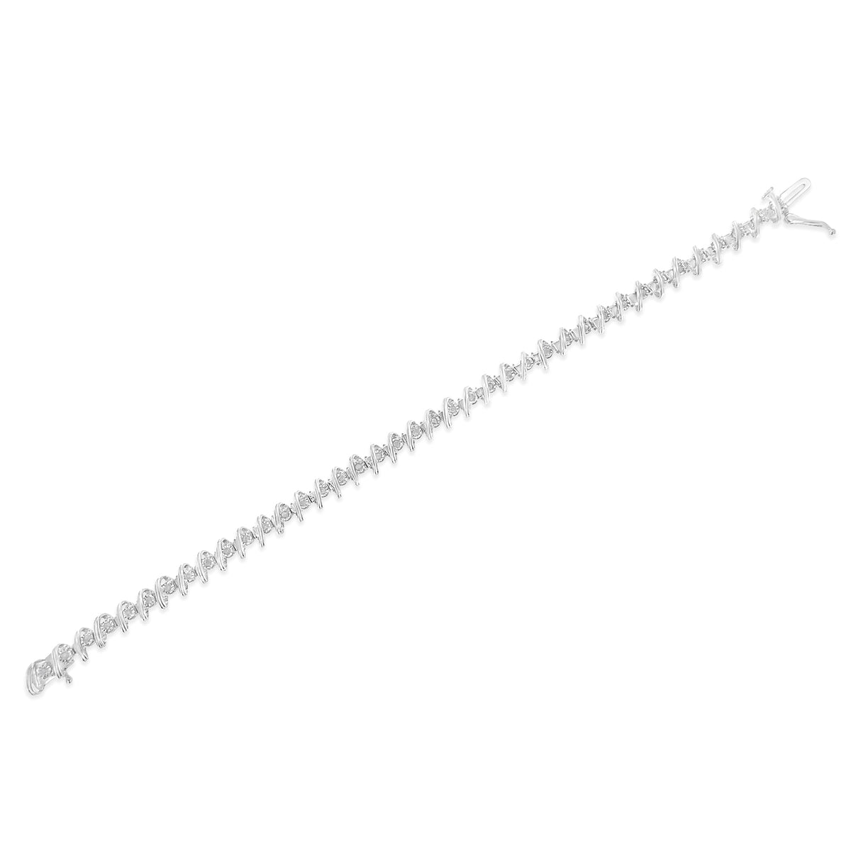 .925 Sterling Silver 1/2 Cttw Diamond Miracle-Set 7&quot; Tennis Bracelet (I-J Color, I3 Clarity) - LinkagejewelrydesignLinkagejewelrydesign