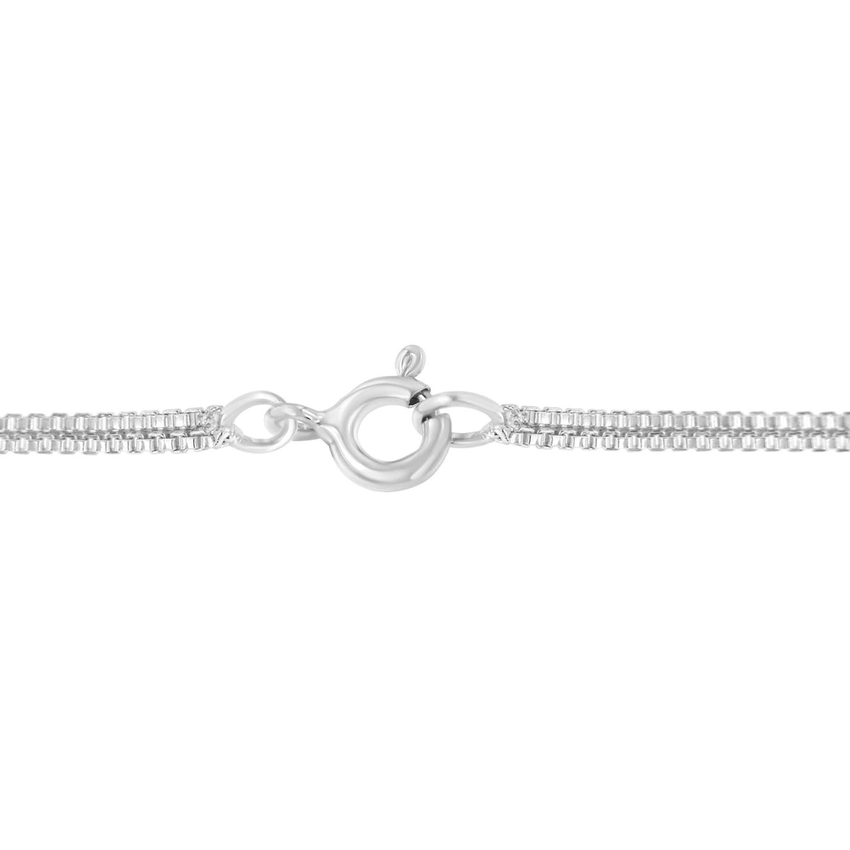 .925 Sterling Silver 1/2 cttw Prong Set Round Diamond Graduated Cluster and Heart Center 18&quot; Statement Necklace (I-J Color, I3 Clarity) - LinkagejewelrydesignLinkagejewelrydesign