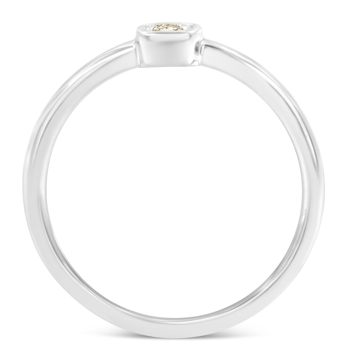 .925 Sterling Silver 1/20 Carat Diamond Square Cushion-Shaped Miracle Set Petite Fashion Promise Ring (J-K Color, I1-I2 Clarity) - Size 6 - LinkagejewelrydesignLinkagejewelrydesign