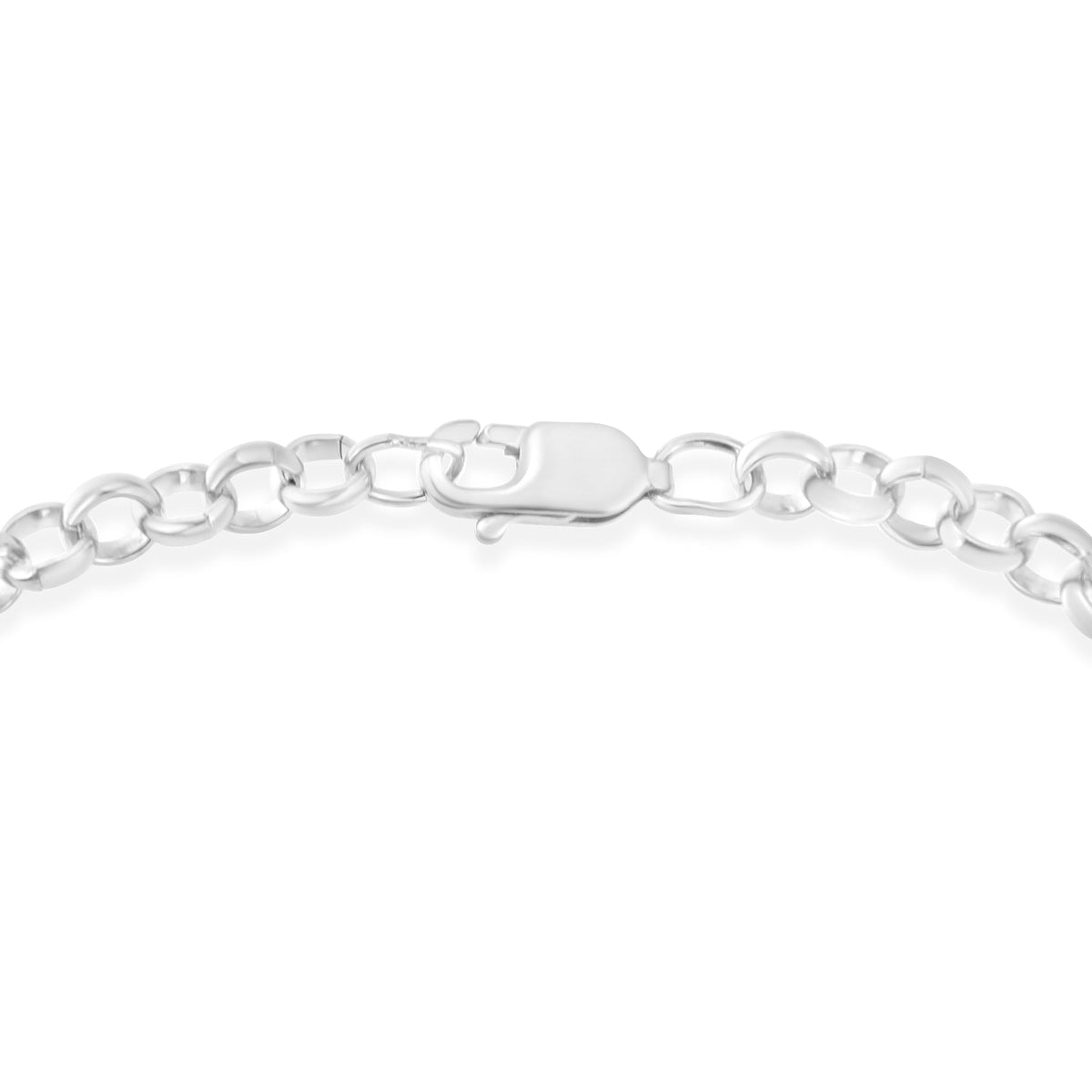 .925 Sterling Silver 1/4 Cttw Diamond-Accented Heart and Ribbon Charm 7&quot; Link Chain Bracelet (H-I Color, I1-I2 Clarity) - LinkagejewelrydesignLinkagejewelrydesign