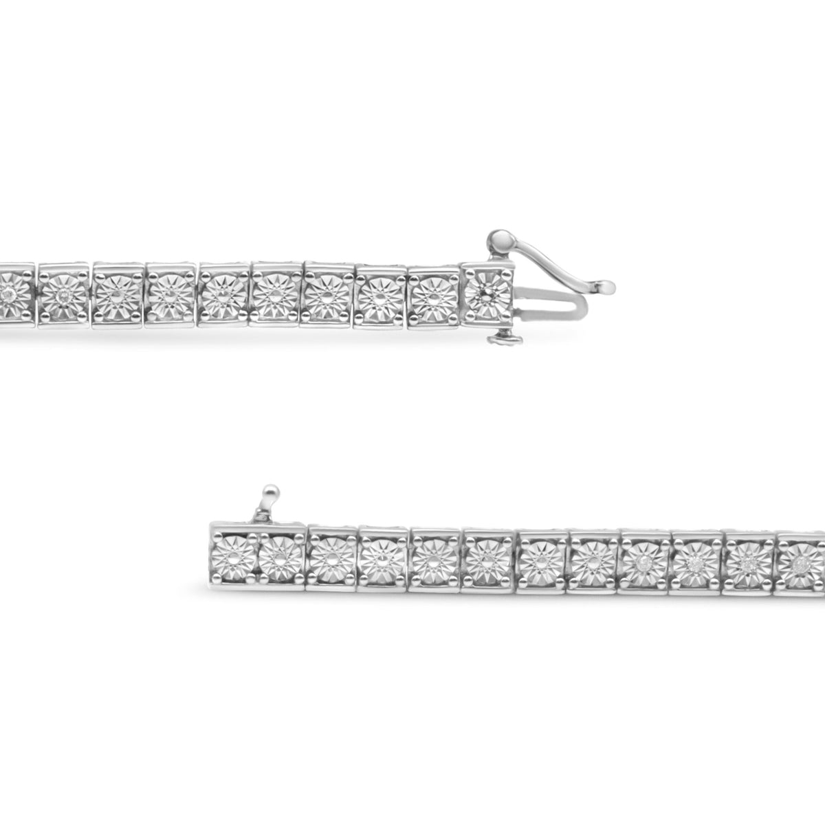 .925 Sterling Silver 1/4 Cttw Diamond Link Bracelet (I-J Color, I2-I3 Clarity) - Size 7.25" - LinkagejewelrydesignLinkagejewelrydesign