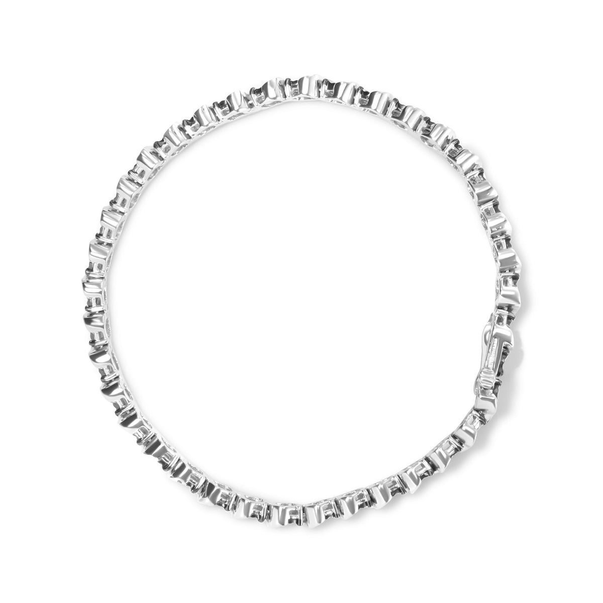 .925 Sterling Silver 1/4 Cttw Treated Black Diamond Tennis 7&quot; Inches Bracelet (Black Color, I3 Quality) - LinkagejewelrydesignLinkagejewelrydesign