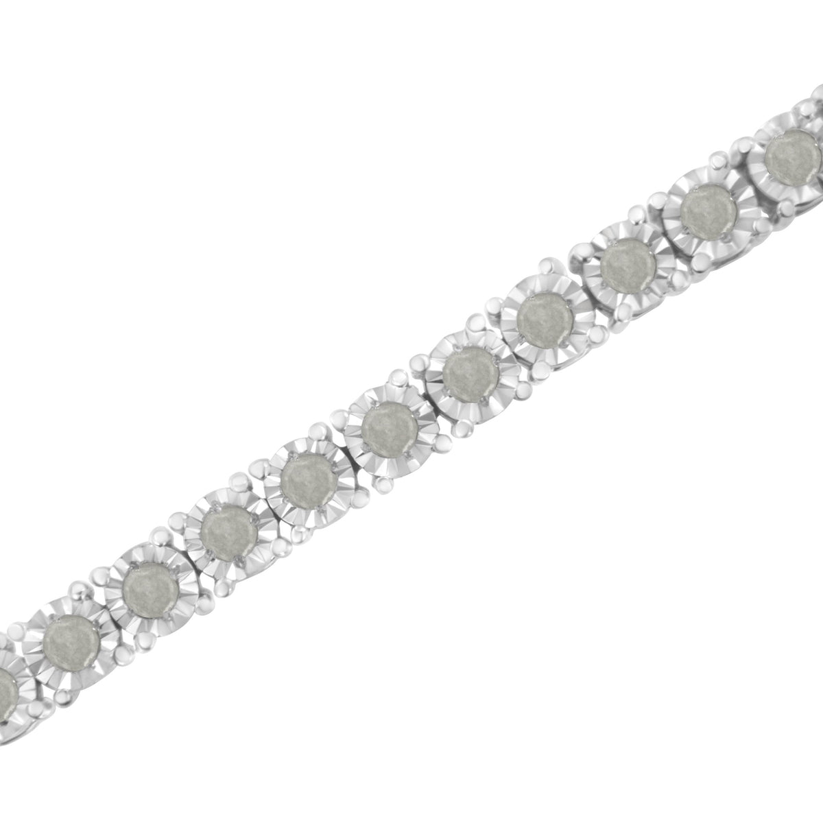 .925 Sterling Silver 2.0 Cttw Diamond Illusion-Set Miracle Plate Tennis Bracelet (I-J Color, I3 Clarity) - 7&quot; - LinkagejewelrydesignLinkagejewelrydesign