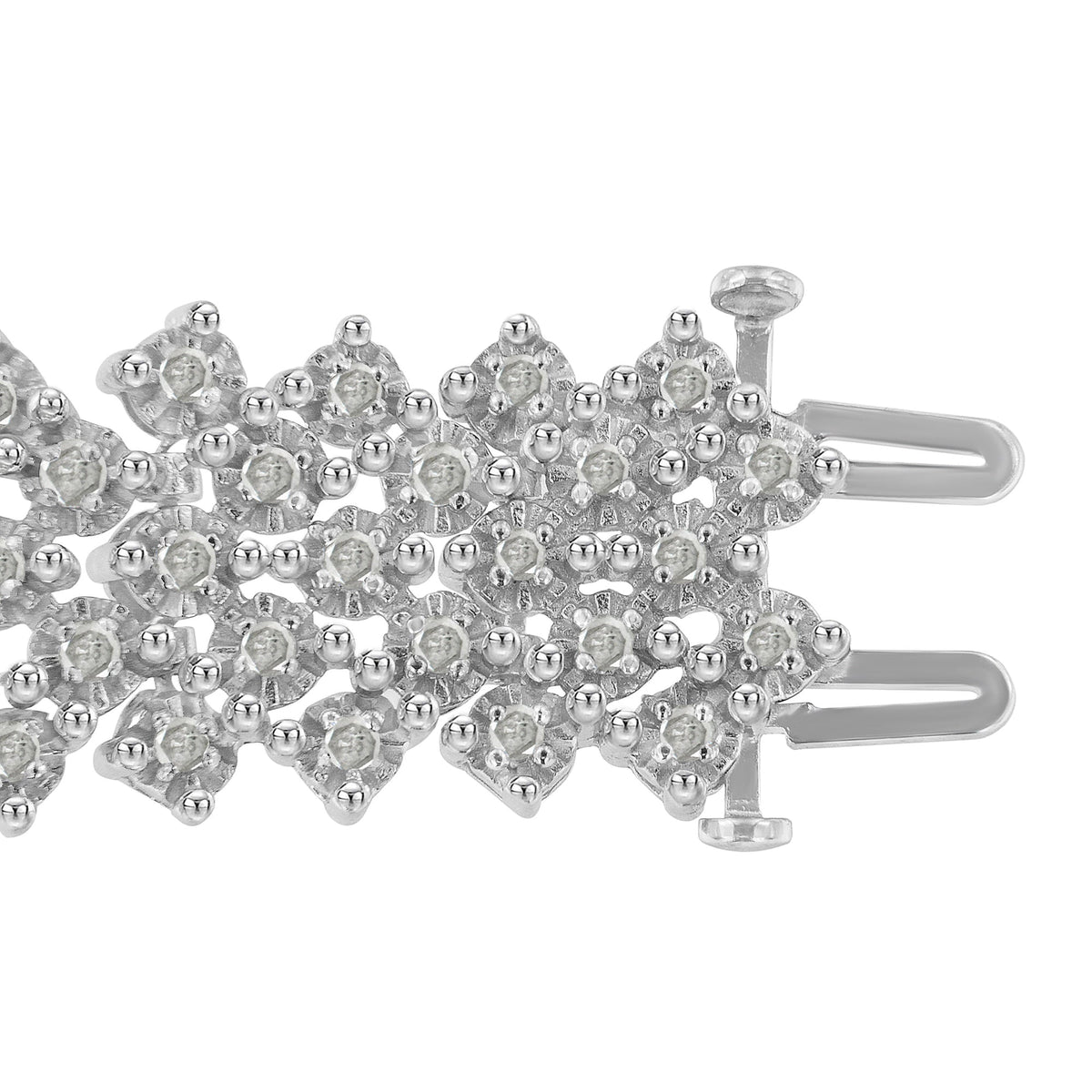 .925 Sterling Silver 3.0 cttw Diamond Multi-Row Tennis Bracelet (I-J Clarity, I3 Color) - Size 7" - LinkagejewelrydesignLinkagejewelrydesign