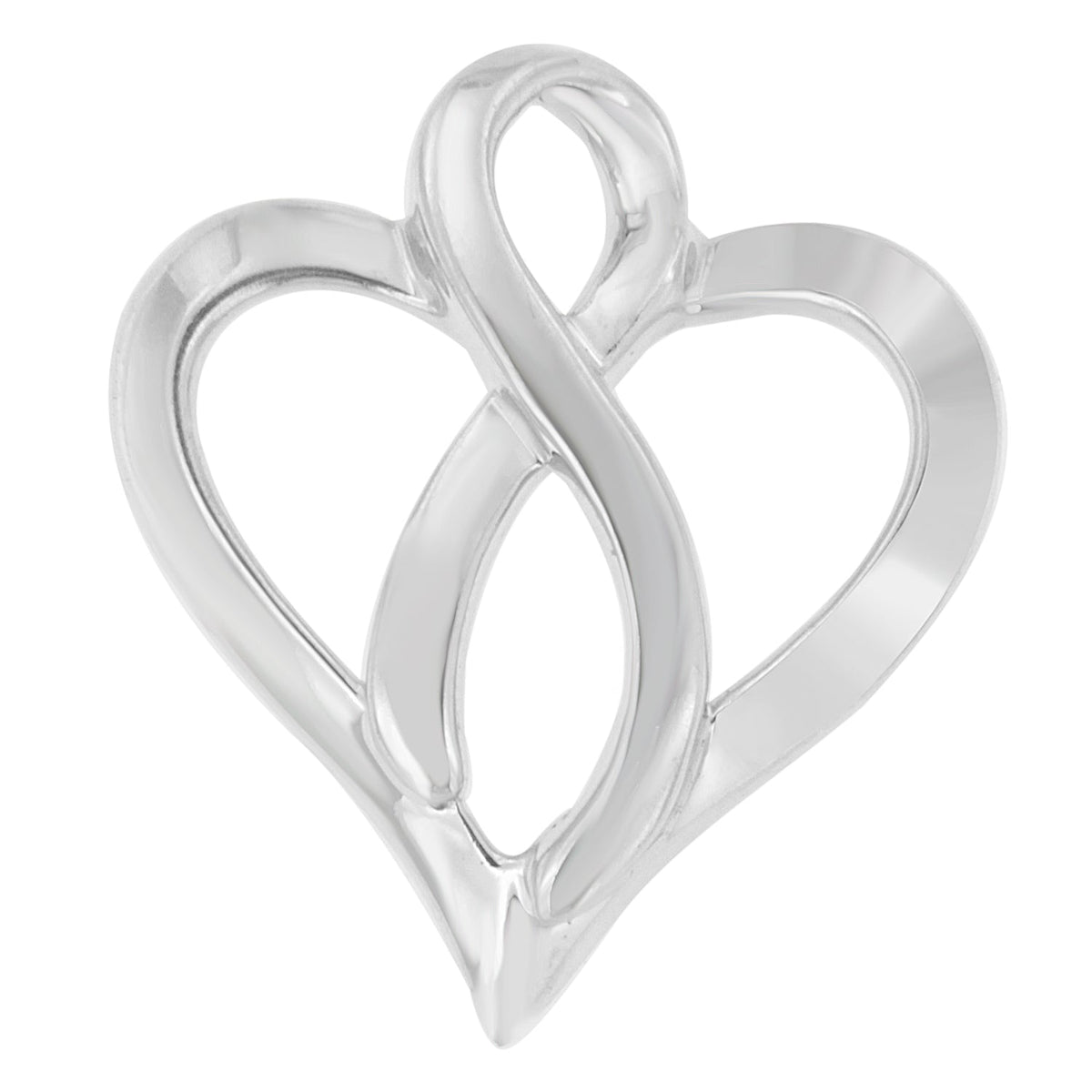 .925 Sterling Silver Heart Shaped Pendant Necklace - LinkagejewelrydesignLinkagejewelrydesign