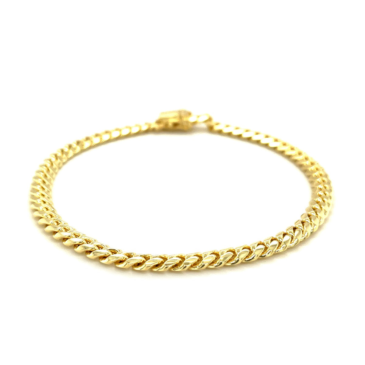 5.0mm 14k Yellow Gold Classic Miami Cuban Solid Bracelet