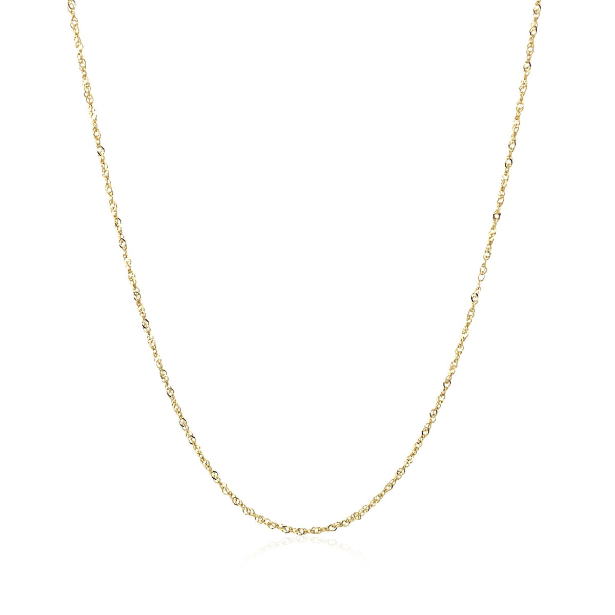 10k Yellow Gold Singapore Chain 0.8mm