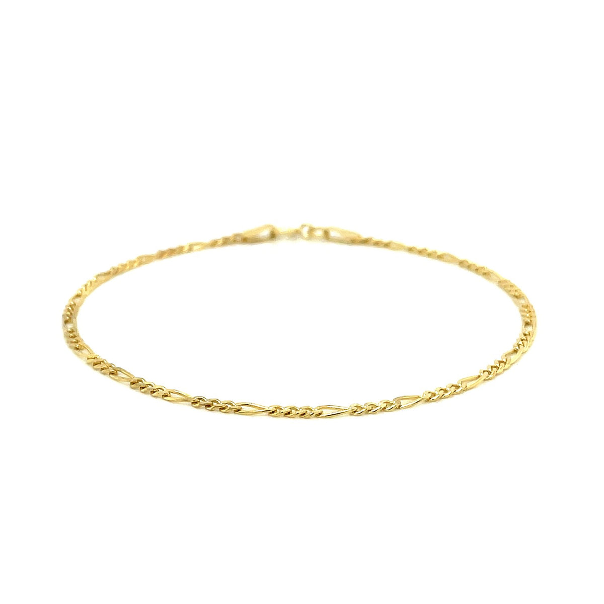 14k Yellow Gold Figaro Anklet 1.5mm