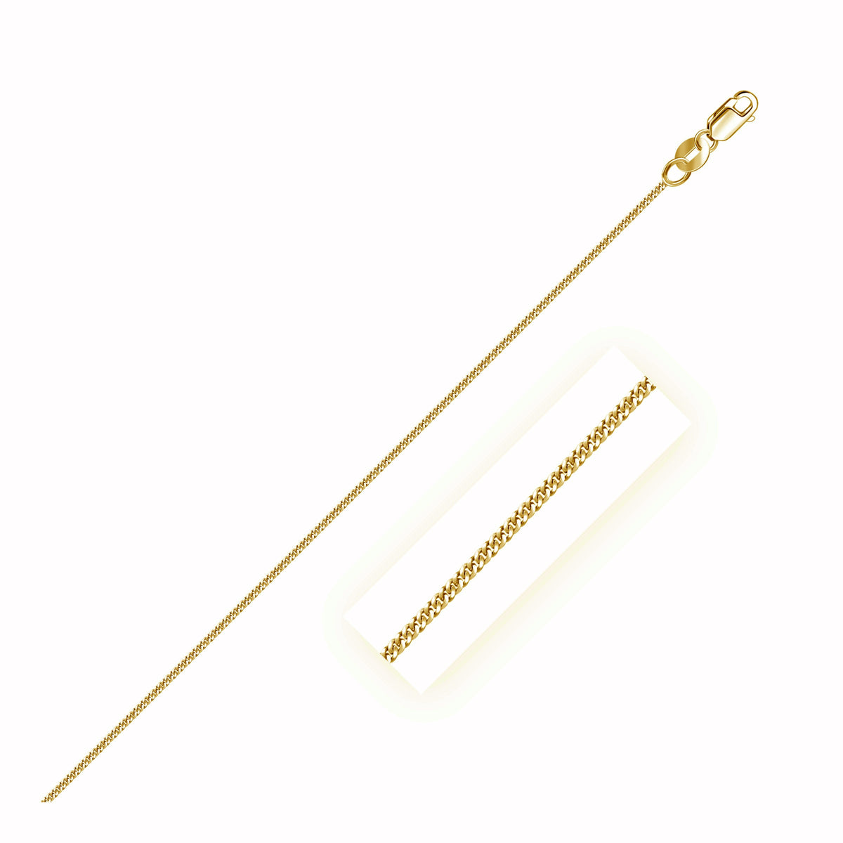 14k Yellow Gold Gourette Chain 1.0mm