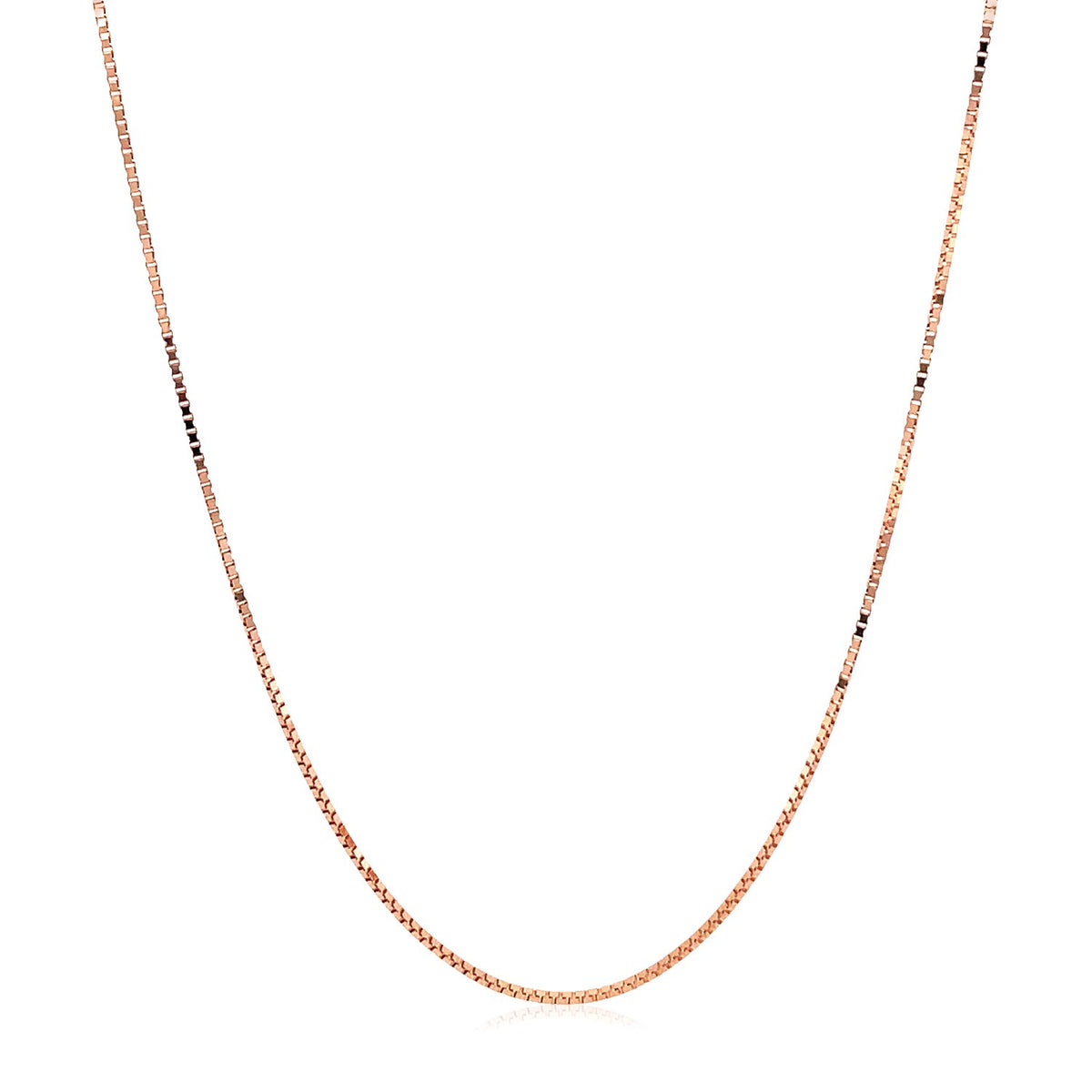 14k Rose Gold Adjustable Box Chain 0.7mm