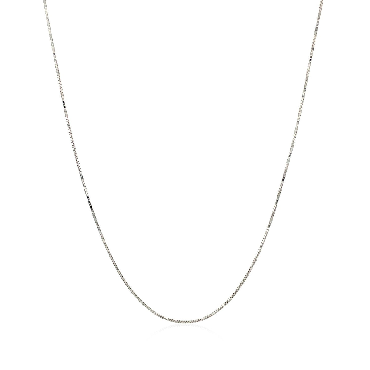 14k White Gold Classic Box Chain 0.45mm