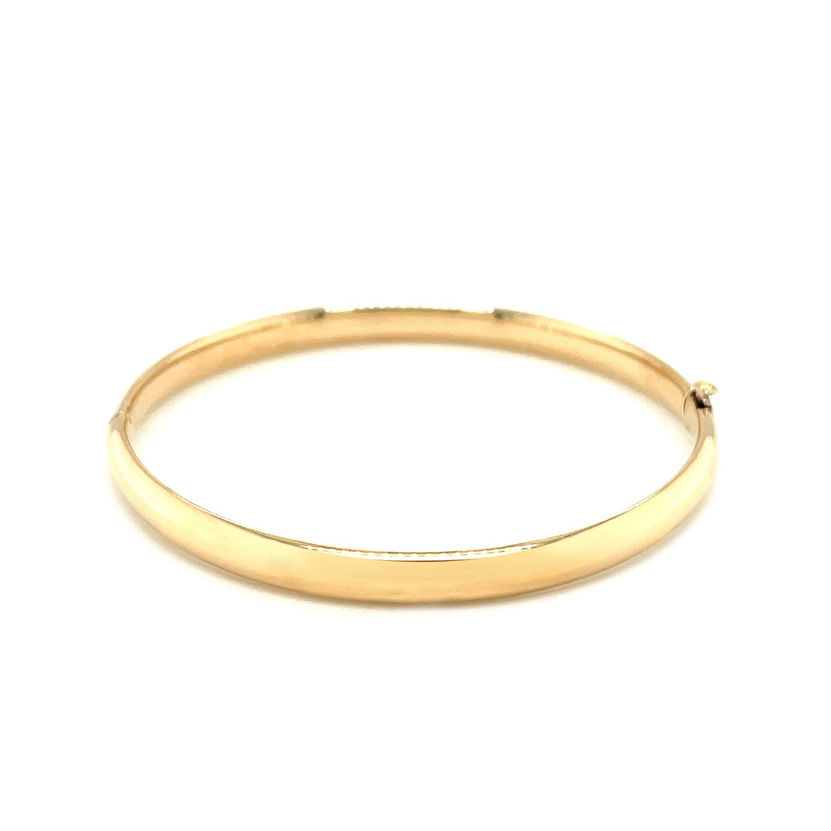 14k Yellow Gold Dome Design Polished Children&#39;s Bangle