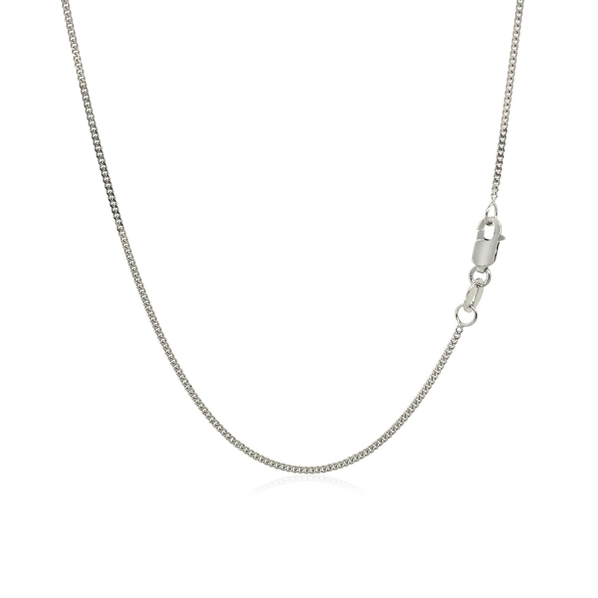 14k White Gold Gourmette Chain 1.0mm